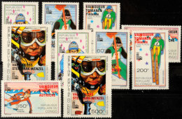 40 F. Bis 500 F. "Sieger Der Olympischen Winterspiele 1980" Mit Schwarzem Bzw. Rotem Aufdruck, Tadellos Postfrisch,... - Autres & Non Classés