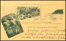 1 D. Ganzsachenkarte, 3 Verschiedene Bildkarten Der Serie "With Kind Regards And Best Wishes" Mit Je Drei... - Cabo De Buena Esperanza (1853-1904)