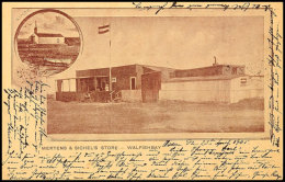 1 D. Auf 1 1/2 D. Ganzsachenkarte, 2 Stück Je Mit Rückseitiger Ansicht "Mertens & Sichel's... - Cabo De Buena Esperanza (1853-1904)