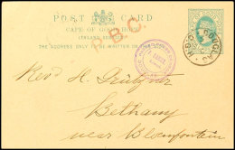 1902, "PASSED PRESS CENSOR DOUGLAS F.BARRY Lieut.", Violetter DKr.-Zensurstempel (Wolter Nicht Gelistet), Klar Auf... - Cap De Bonne Espérance (1853-1904)