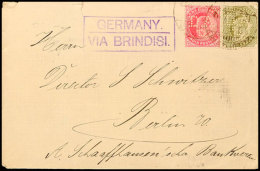 1 U. 4 A. König Edward VII., Je Firmenlochung "D.A.B." (Deutsch-Asiatische-Bank), Zusammen Auf Brief Nebst... - Otros & Sin Clasificación