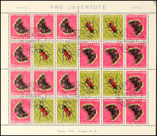 Markenheftchenbogen "Pro Juventute 1953", Tadellos Gestempelt, Mi. 1.500.-, Katalog: MHB42 OStamp Booklet Sheet... - Booklets