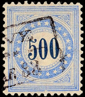 500 C. Faserpapier, Sauber Gestempelt, Prachtstück, Mi. 220,-, Katalog: 14 O500 C. Granite Paper, Neat... - Taxe