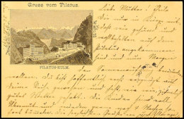 10 C. Ganzsachenkarte Mit Rückseitigem Bild "Gruss Vom Pilatus" Gebraucht Mit Stempel ALPNACH STAD 23.VII.91... - Franquicia