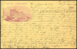 10 C. Ganzsachenkarte Mit Rückseitigem Bild "Hotel Schreiber- Rigi-Kulm", Gebraucht Mit Stempel "RIGI-KULM... - Franquicia