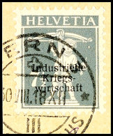 7 1/2 C. Mit Dünnem Aufdruck, Tadellos Auf Briefstück, Gepr. Moser-Räz, Mi. 750.-, Katalog: 3I/II... - Sonstige & Ohne Zuordnung