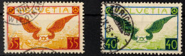 1929, Flugpostausgabe "Geflügelter Brief", 35 Und 40 C Sauber Gestempelte Prachtstücke, Mi. 150,-,... - Autres & Non Classés