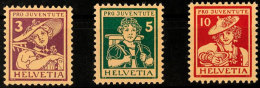 Pro Juventute 1916, 3 Werte Postfrisch, Mi. 200,-, Katalog: 130/32 **Pro Juventute 1916, 3 Values Mint Never... - Autres & Non Classés