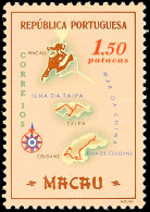 1 A. Bis 1,50 P. Landkarten, Kompletter Postfrischer Pracht-Satz, Katalog: 406/13 **1 A. Till 1, 50 P. Maps,... - Macau