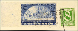 WIPA-Marke, Faserpapier A. Kl. Briefstück, SStpl., Tadellos, Mi. 650,-, Katalog: 556A BSWIPA-stamp,... - Other & Unclassified
