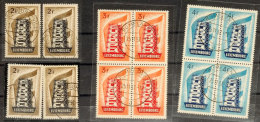 1956, Europa, Vier Komplette Prachtsätze, Davon 3Fr. Und 4Fr., Je Im Viererblock, Selten, Mi. 320,-, Katalog:... - Otros & Sin Clasificación