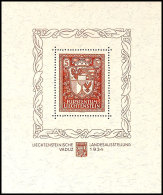 Blockausgabe 5 Fr. "VADUZ", Großes Blockformat 105 : 127 Mm, Postfrisch, Mi. 2.600,-, Katalog: Bl.1... - Otros & Sin Clasificación