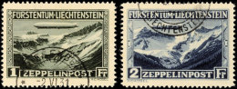 1 Und 2 Fr. Zeppelin Gestempelt, Mi. 380.-, Katalog: 114/15 O1 And 2 Fr. Zeppelin Used, Michel 380., Catalogue:... - Otros & Sin Clasificación