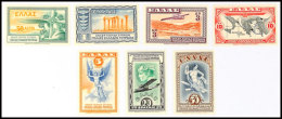 50 L. Bis 50 Dr. Flugpost Aeropresso 1933, Tadellos Ungebraucht, Katalog: 355/61 *50 L. Till 50 Dr. Airmail... - Other & Unclassified