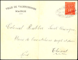 10 C. Handelskammer-Marke Mit Ovalem Stempel "CHAMBRE DE COMMERCE DE VALENCIENNES" Auf Vordruckbrief Mit Datums-L1... - Autres & Non Classés