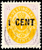 1 C. Auf 7 C. Rotlila/orange, Gut Gezähnt Und Zentriert, Sauberer 4-Ring-Stempel, Mi. 220,-, Katalog: 14I B... - Dänisch-Westindien