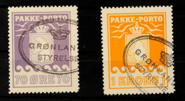 70 Öre Und 1 Kr., Größere Schrift, Je Klarer Ovalstempel "GRÖNLANDS STYRELSE", Katalog: 13/14... - Sonstige & Ohne Zuordnung