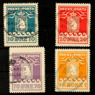 10 Öre Bis 1 Kr., 1937, 4 Werte Komplett, Je Ovalstempel "GRÖNLANDS STYRELSE", Katalog: 7/11 B O10... - Other & Unclassified