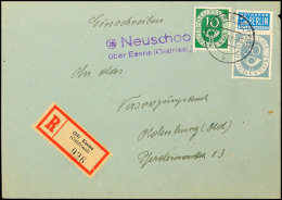 "Neuschoo über Esens (Ostfriesl.)", Viol. L2 Mit PLZ "23" Auf Fern-R-Brief 1953 Nach Oldenburg, Katalog:... - Autres & Non Classés
