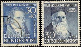 4 Pfg - 30 Pfg Wohlfahrt 1951 Und 1952 Je Tadellos Rundgestempelt Komplett (Mi. 143-46, 156-59), Dabei 158 In... - Otros & Sin Clasificación