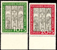 10 U. 20 Pfg Marienkirche, Tadellos Postfrisch Und Einheitlich Mit Vorgefaltetem Unterrand, Mi. 240.-, Katalog:... - Autres & Non Classés