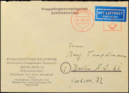 1952, 5 Pfg. Postfreistempel Aus MÜNCHEN 16.7.52 Für Die Luftpostgebühr Auf Sonst Portofreiem... - Otros & Sin Clasificación