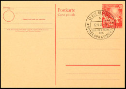 20 Pfg Bundestag, Blanko Mit SST "BONN 12.9.49 TAG DER WAHL DES BUNDESPRÄSIDENTEN", Tadellos, Katalog: PSo2... - Sonstige & Ohne Zuordnung