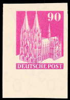 90 Pfg Kölner Dom, Ungezähnt, Linkes Unteres Eckrandstück, Tadellos Postfrisch, Aus Makulatur... - Otros & Sin Clasificación