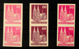 40 Pf, 60 Pf, 90 Pf Bauten Ungezähnt, Je Im Senkr. Paar, Tadellos Postfrisch, Mi. 1.200.-, Katalog: Ex90/96WU... - Otros & Sin Clasificación