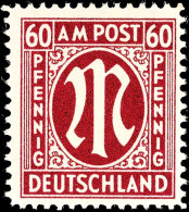 60 Pfennig AM-Post, A-Farbe, D-Zähnung, Tadellos Postfrisch, Fotobefund Hettler BPP: "echt Und Einwandfrei",... - Otros & Sin Clasificación