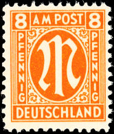 8 Pfennig AM-Post, C-Zähnung, Tadellos Postfrisch, Geprüft Hettler BPP, Mi. 120.-, Katalog: 21C **8... - Other & Unclassified