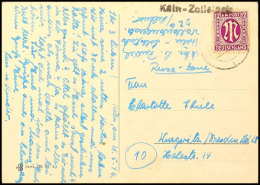 12 Pfg. Engl. Druck Mit Aptiertem Tagesstempel Vom 22.5.46 Auf Postkarte Mit Nebengesetztem Notstempel-L1... - Otros & Sin Clasificación