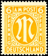 6 Pfennig AM-Post, C-Zähnung, Tadellos Postfrisch, Gepr. Schlegel BPP, Mi. 200.-, Katalog: 13C **6 Penny... - Sonstige & Ohne Zuordnung