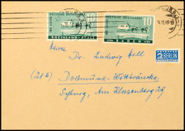 10 Pfg. 100 Jahre Dt. Briefmarken, Zwei Einzelwerte Als Portogerechte Mehrfachfrankatur Auf Brief Von HAMBURG... - Autres & Non Classés