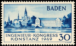 30 Pfg Konstanz, 2.Auflage, Postfrisch, Nicht Signiert, Mi. 650.-, Katalog: 46II **30 Pfg Constance, 2. Issue,... - Other & Unclassified