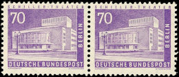 70 Pfg Bauten. Als Waagerechtes Paar Mit Zähl-Nr., Tadellos Postfrisch, Mi. 200.-, Katalog: 152xvR **70... - Otros & Sin Clasificación