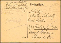 1945, Feldpost-Kartenbrief Mit Maschinen-Aufgabe-Stempel BERLIN-CHARLOTTENBURG 21.4.45 Nach Perleberg Mit... - Other & Unclassified