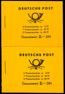 2mal Markenheftchen Mi. 1b1, Originalgeklammert, Deckel Ungefaltet, Postfrisch, Mi. 400.-, Katalog: MH1b1 **Two... - Other & Unclassified