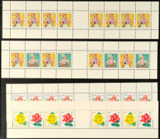 Trachten, Rosen Und Weltfestspiele Der Jugend 1973, Je Beide Markenheftchen-Streifen, Tadellos Postfrisch, Mi.... - Otros & Sin Clasificación