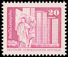 20 Pfg Aufbau In Der DDR, Dünnes Glänzendes Papier, Tadellos Postfrisch, Gepr. Paul BPP, Mi. 40,-,... - Other & Unclassified