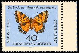 40 Pfg Schmetterling Mit Plattenfehler "linker Fühler Unterbrochen", Tadellos Postfrisch, Mi. 120,-, Katalog:... - Autres & Non Classés