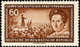 60 Pfg Rosa Luxemburg, Wz. 2XI, Tadellos Ungebraucht, Gepr. Schönherr BPP, Mi. Für ** 350.-, Katalog:... - Other & Unclassified
