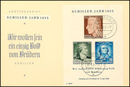 Schiller-Block Auf Schmuck-FDC Von DRESDEN 30.4.55, Tadellos, Mi. 140,-, Katalog: Bl.12FDC BFSchiller-block On... - Otros & Sin Clasificación