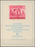 Blockausgabe "Briefmarkenausstellung" Mit Plattenfehler III (Punkt über Rechtem Oberen... - Otros & Sin Clasificación