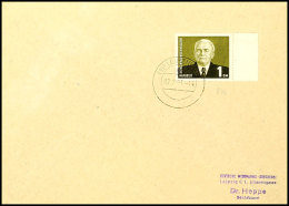 1 DM Pieck III Mit Rechtem Rand Auf FDC Von LEIPZIG 2.2.53, Tadellos, Fotoattest Paul BPP "... Einwandfrei... Der... - Otros & Sin Clasificación