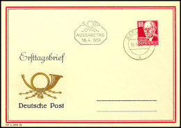 80 Pfg Köpfe II Dunkelrosarot Auf FDC Von BERLIN C 2 - 16.4.53, Tadellos Mi. 500,-, Katalog: 340FDC BF80... - Autres & Non Classés