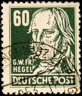 60 Pfg Hegel Schwarzgrün, Zeitgerecht Gestempelt, Gepr. Paul BPP, Mi. 80,-, Katalog: 338bXI O60 Pfg Hegel... - Autres & Non Classés