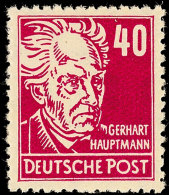 40 Pfg Hauptmann Auf Gewöhnlichem Papier Mit Wz. 2 X II, Tadellos Postfrisch Gepr. Paul BPP, Mi. 70,-,... - Otros & Sin Clasificación