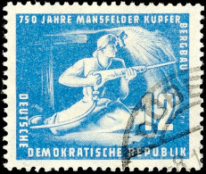 12 Pfg Mansfeld Mittelblau, Tadellos Gestempelt, Gepr. Paul BPP (doppelt Signiert), Mi. 200,-, Katalog: 273c... - Other & Unclassified