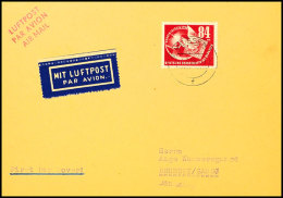 84 Pfg DEBRIA Auf überfrankierten Luftpost-FDC Von MEISSEN 1.7.50 Nach Dänemark, Tadellos, Fotoattest... - Autres & Non Classés